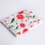 Red Poppy Floral Cotton Muslin Swaddle Blanket, thumbnail 3 of 3