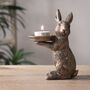 Bronze Rabbit Tealight Holder, thumbnail 1 of 5