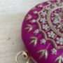 Hot Pink Circular Handcrafted Clutch Bag, thumbnail 3 of 7