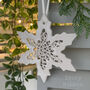 Tangled Snowflake Ceramic Hanging Decoration, thumbnail 2 of 6