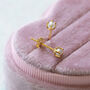 Tiny Pearl Stud Earrings, thumbnail 5 of 9