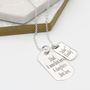 Men's Sterling Silver Double Dog Tag Necklace, thumbnail 2 of 10