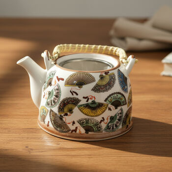 Herbal Teapot And Tea Cup Gift Set For Tea Drinkers, 9 of 12