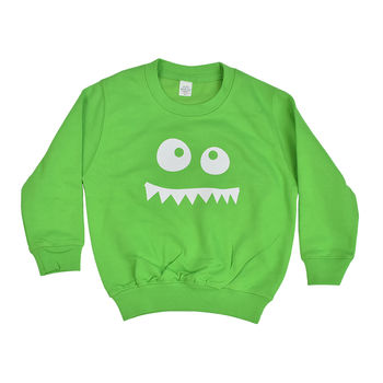 Monster Face Children's Sweatshirt, 3 of 5
