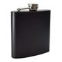 Personalised Black 6oz Hip Flask Wedding Favour Gift Set, thumbnail 7 of 7