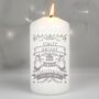 Personalised Grey Papercut Style Pillar Candle, thumbnail 1 of 2