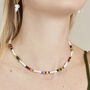 Minnie Colourful Beaded Necklace With Chain, thumbnail 1 of 3
