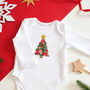 Liberty Of London Christmas Tree Baby Bodysuit, thumbnail 3 of 9