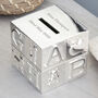 Personalised Silver Plated Alphabet Money Box, thumbnail 1 of 5