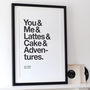 Personalised Typographic 'Favourite Things' Print, thumbnail 3 of 10