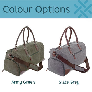 Canvas Holdall Set With Personalised Luggage Tag, 4 of 8