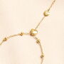 Stainless Steel Heart Charm Hand Chain In Gold Plating, thumbnail 1 of 4