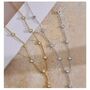 Monaco D’or Gold Ball Crystal Waterfall Charm Necklace, thumbnail 1 of 3