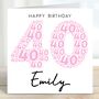 Personalised 40th Birthday Card For Her, thumbnail 1 of 2