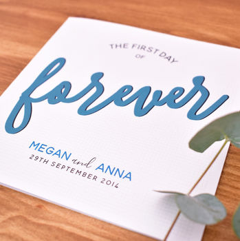 The First Day Of Forever Personalised Wedding Card, 6 of 8