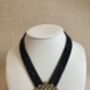 Indian Long Beaded Black Mala Necklace Set, thumbnail 4 of 8