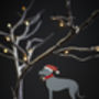 Lurcher Dog Christmas Tree Decoration, thumbnail 3 of 3