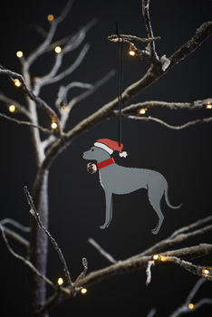 Lurcher Dog Christmas Tree Decoration, 3 of 3