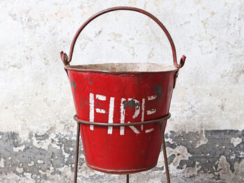 Upcycled Fire Bucket Planter, 3 of 7