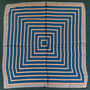 Navy And Orange Geometric Striped Silky Scarf, thumbnail 4 of 4