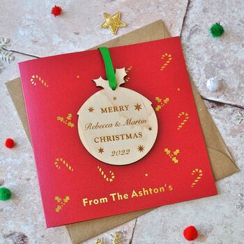 Personalised Christmas Pudding Decoration Card, 3 of 3