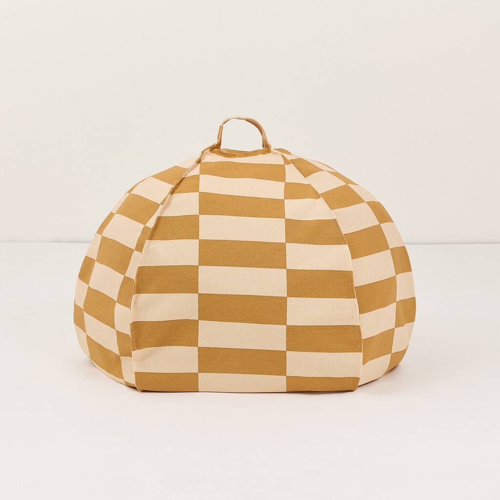 Vibes Kids Round Beanbag Mustard Sand Tiles, 1 of 4