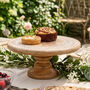 Ordino Carved Wooden Cake Stand, thumbnail 1 of 3