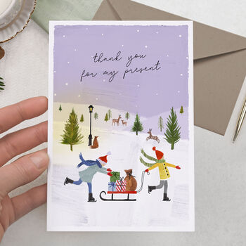 'Thank You' Christmas Card Bundle Or Single Card, 2 of 2