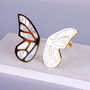 G Decor Set Of Two Handcrafted Brass And Mother Of Pearl Butterfly Wing Handles, thumbnail 3 of 4