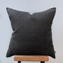 Black Linen Textured Cushion Cover, thumbnail 2 of 4
