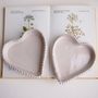 Handmade White Ceramic Heart Wedding Ring Dish, thumbnail 2 of 6