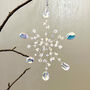 Handmade Crystal Snowflake Christmas Tree Decoration, thumbnail 1 of 2