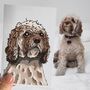 Personalised Dog Half Portrait Print, Dog Lover Gift, thumbnail 2 of 11