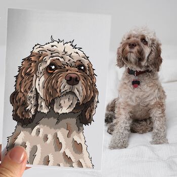 Personalised Dog Half Portrait Print, Dog Lover Gift, 2 of 11
