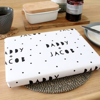 Personalised Daddy + Child, Father's Day Wrapping Paper, 3 of 5