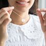 Personalised Hammered Double Initial Disc Necklace, thumbnail 5 of 12