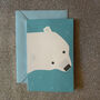 Handmade Pop Up Polar Bear And Cub Card, thumbnail 2 of 2