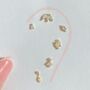 14k Solid Gold Opal Dangle Labret Stud Earring, thumbnail 5 of 6
