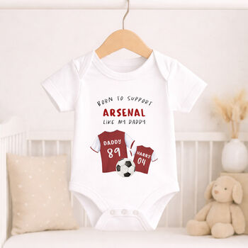 Personalised Football Fan Baby And Kids Outfit, 7 of 10