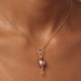 Dainty Pink Pearl Tarnish Free Gold Plated Necklace, thumbnail 1 of 5