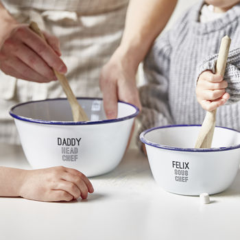Personalised Daddy And Me Mixing Bowls, 7 of 7