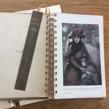 'A Brave Lassie' Upcycled Notebook, 3 of 4