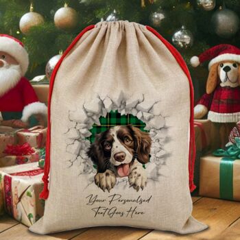 Personalised Christmas Springer Spaniel Break Through, 7 of 10