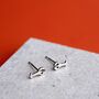 Sterling Silver Lobster Stud Earrings, thumbnail 7 of 9