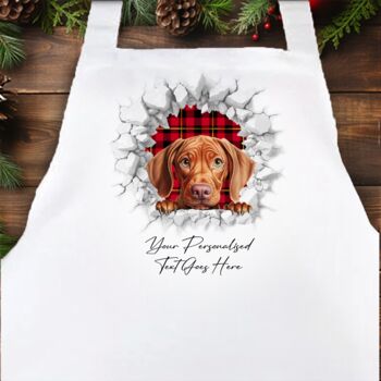 Personalised Christmas Vizsla Break Through, 4 of 10