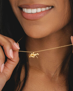 Lionness And Cub Gold Plated Necklace, 2 of 10
