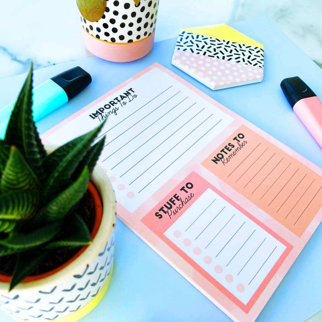 A5 Daily Desk Planner By CoconuTacha Notonthehighstreet