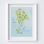 Illustrated Map Of Thailand Art Print, thumbnail 6 of 6