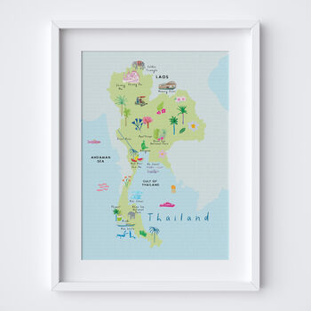 Illustrated Map Of Thailand Art Print, 6 of 6
