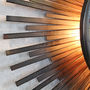 Xenna Antique Copper Sunburst Rays Light Wall Mirror, thumbnail 3 of 4